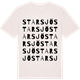 Vintage White t-shirt med Starsjö ordlek t-shirt
