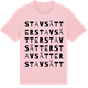 Pink Cotton t-shirt med Stavsätter ordlek t-shirt