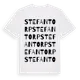 White t-shirt med Stefantorp ordlek t-shirt