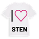 Jag älskar Sten t-shirt stort tryck