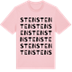 Pink Cotton t-shirt med Sten ordlek t-shirt