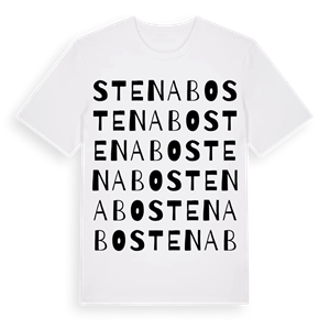 Stenabo ordlek t-shirt – ekologisk bomull t-shirt från Pinshirt