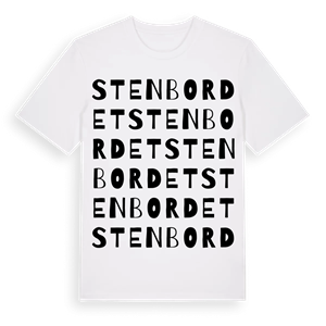 Stenbordet ordlek t-shirt – ekologisk bomull t-shirt från Pinshirt