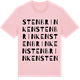 Pink Cotton t-shirt med Stenbrinken ordlek t-shirt