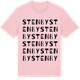 Pink Cotton t-shirt med Stenby ordlek t-shirt