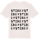 Vintage White t-shirt med Stenby ordlek t-shirt