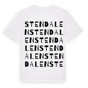 Stendalen ordlek t-shirt – ekologisk bomull t-shirt från Pinshirt