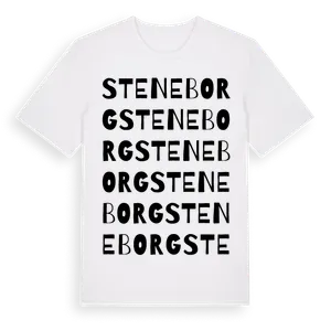 Steneborg ordlek t-shirt – ekologisk bomull t-shirt från Pinshirt