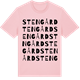Pink Cotton t-shirt med Stengård ordlek t-shirt