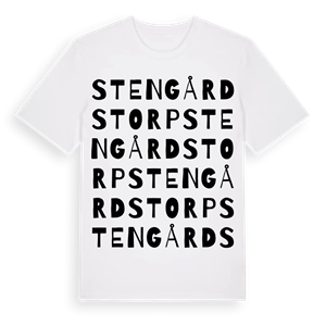 Stengårdstorp ordlek t-shirt – ekologisk bomull t-shirt från Pinshirt