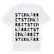White t-shirt med Stenkärret ordlek t-shirt
