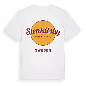 Stenkilsby cirkel t-shirt – ekologisk bomull t-shirt från Pinshirt