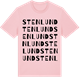 Pink Cotton t-shirt med Stenlund ordlek t-shirt