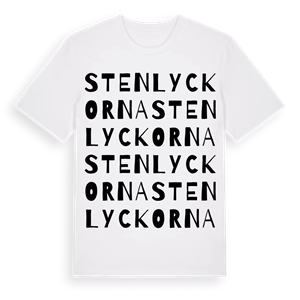 Stenlyckorna ordlek t-shirt – ekologisk bomull t-shirt från Pinshirt