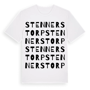 Stennerstorp ordlek t-shirt – ekologisk bomull t-shirt från Pinshirt