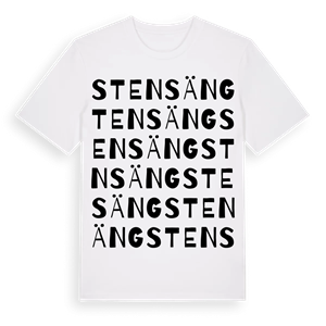 Stensäng ordlek t-shirt – ekologisk bomull t-shirt från Pinshirt