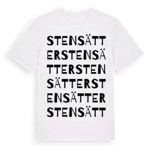 Stensätter ordlek t-shirt – ekologisk bomull t-shirt från Pinshirt