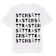 White t-shirt med Stensättra ordlek t-shirt