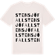 Vintage White t-shirt med Stensjöfall ordlek t-shirt
