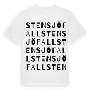 Stensjöfall ordlek t-shirt – ekologisk bomull t-shirt från Pinshirt