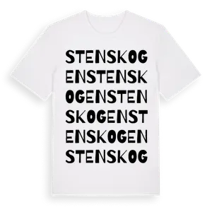 Stenskogen ordlek t-shirt – ekologisk bomull t-shirt från Pinshirt