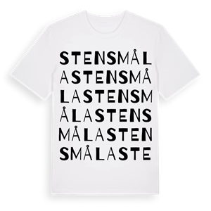 Stensmåla ordlek t-shirt – ekologisk bomull t-shirt från PinShirt