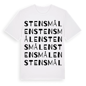 Stensmålen ordlek t-shirt – ekologisk bomull t-shirt från Pinshirt