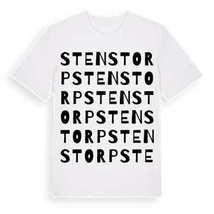 Stenstorp ordlek t-shirt – ekologisk bomull t-shirt från PinShirt