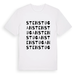 Stenstugan ordlek t-shirt – ekologisk bomull t-shirt från PinShirt