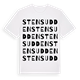 White t-shirt med Stensudden ordlek t-shirt