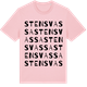 Pink Cotton t-shirt med Stensvassa ordlek t-shirt