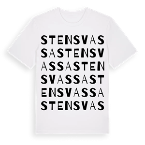 Stensvassa ordlek t-shirt – ekologisk bomull t-shirt från PinShirt