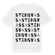 White t-shirt med Stensvassa ordlek t-shirt
