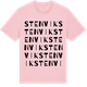 Pink Cotton t-shirt med Stenvik ordlek t-shirt