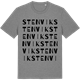 Mid Heather Gray t-shirt med Stenvik ordlek t-shirt
