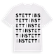 White t-shirt med Stettin ordlek t-shirt