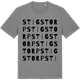 Mid Heather Gray t-shirt med Stigstorp ordlek t-shirt