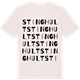 Vintage White t-shirt med Stinghult ordlek t-shirt