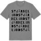 Mid Heather Gray t-shirt med Stjärnelund ordlek t-shirt