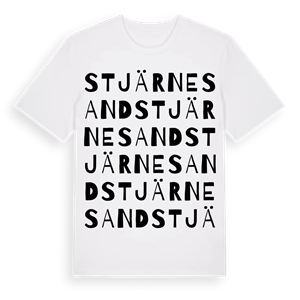 Stjärnesand ordlek t-shirt – ekologisk bomull t-shirt från Pinshirt