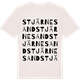 Vintage White t-shirt med Stjärnesand ordlek t-shirt