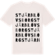 Vintage White t-shirt med Stjärnlövsborg ordlek t-shirt