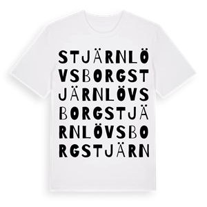 Stjärnlövsborg ordlek t-shirt – ekologisk bomull t-shirt från Pinshirt