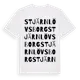 White t-shirt med Stjärnlövsborg ordlek t-shirt