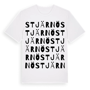 Stjärnö ordlek t-shirt – ekologisk bomull t-shirt från Pinshirt