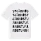 White t-shirt med Stjärnö ordlek t-shirt
