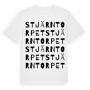 Stjärntorpet ordlek t-shirt – ekologisk bomull t-shirt från Pinshirt
