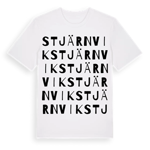 Stjärnvik ordlek t-shirt – ekologisk bomull t-shirt från Pinshirt