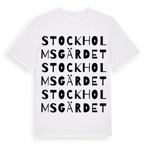 Stockholmsgärdet ordlek t-shirt – ekologisk bomull t-shirt från Pinshirt