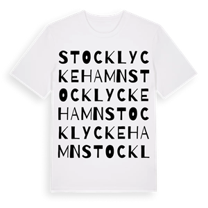 Stocklycke hamn ordlek t-shirt – ekologisk bomull t-shirt från Pinshirt